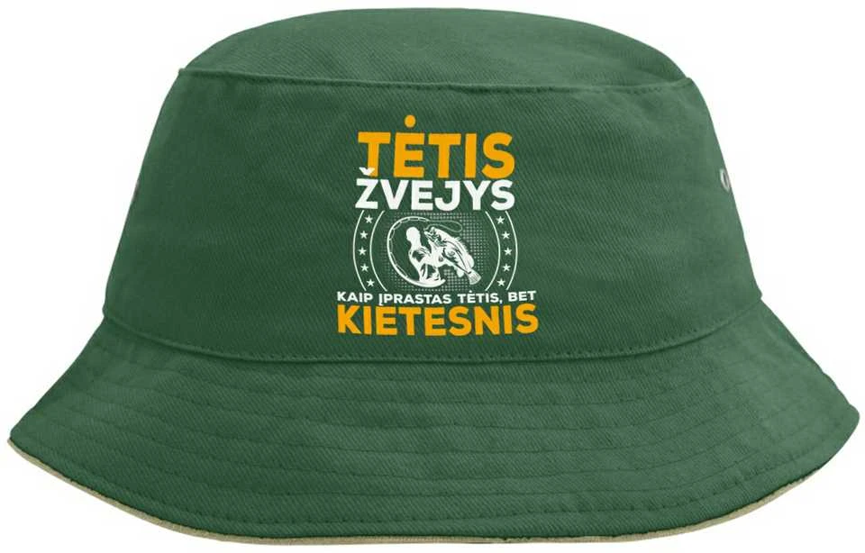Panama kepurė "Tėtis žvejys - įprastas tėtis, bet kietesnis"