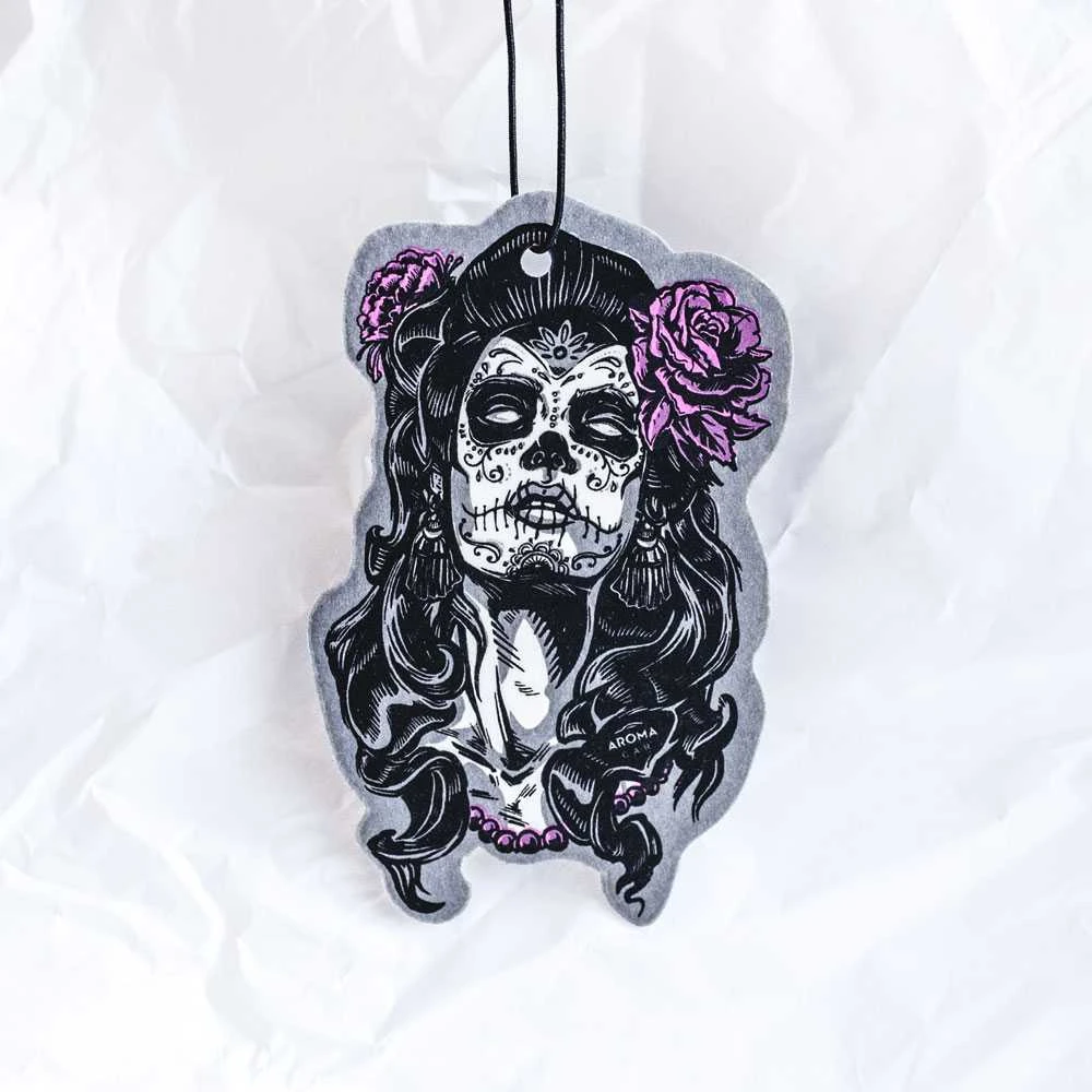 Aroma Car Mėlyna Stilingas oro gaiviklis Aroma Dia De Los Muertos Mėlyna Diamond Girl