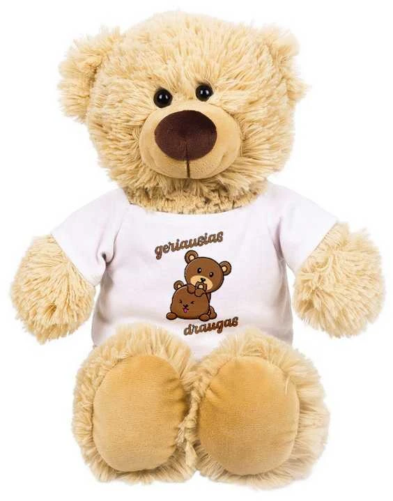 Pliušinis meškiukas "Bernie - geriausias draugas" (25 cm)