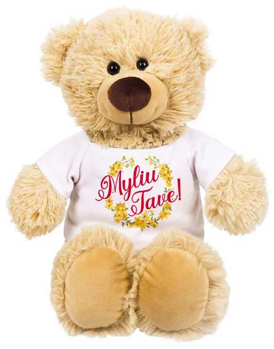 Pliušinis meškiukas "Bernie - Myliu Tave!" (25 cm)
