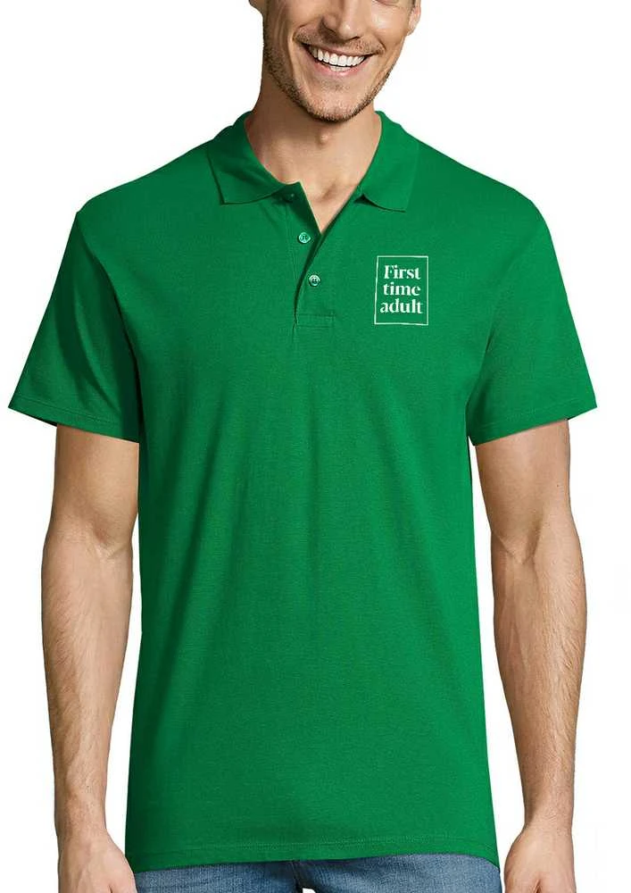 Polo marškinėliai "First time adult"