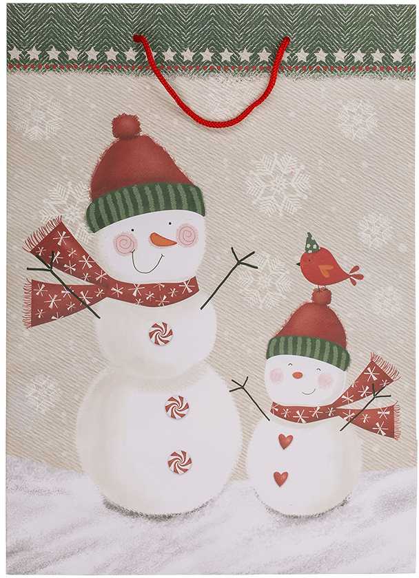 Popierinis dovanų maišelis "Christmas" (25x9x34,5cm)