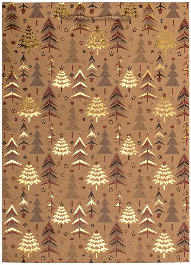 Popierinis dovanų maišelis "Christmas" (25x9x34,5cm)