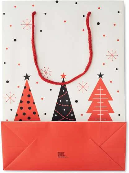 Popierinis dovanų maišelis "Christmas medžio" (36x11x26cm)