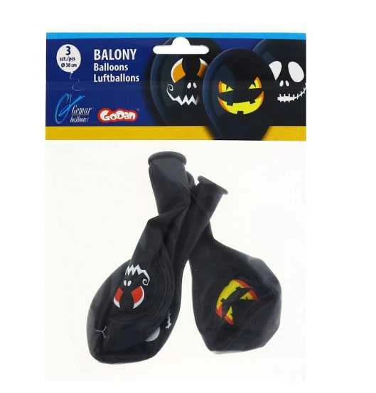 GoDan Premium balionai „Helovino veidai“ (3vnt)