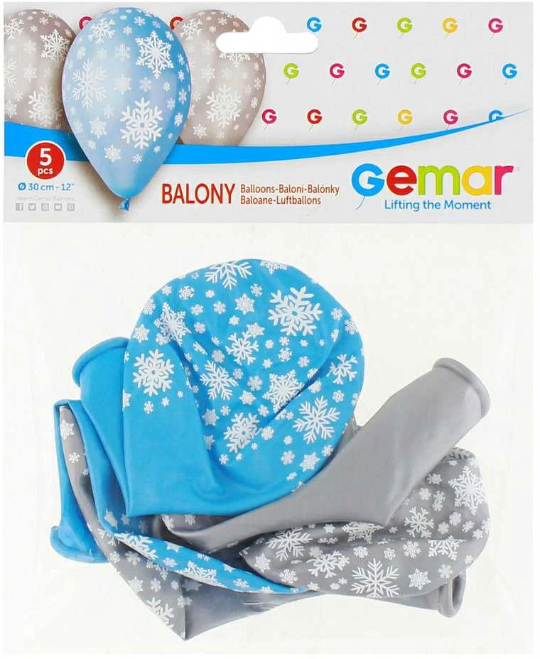 Gemar Premium balionai "Snowflake" (5vnt)