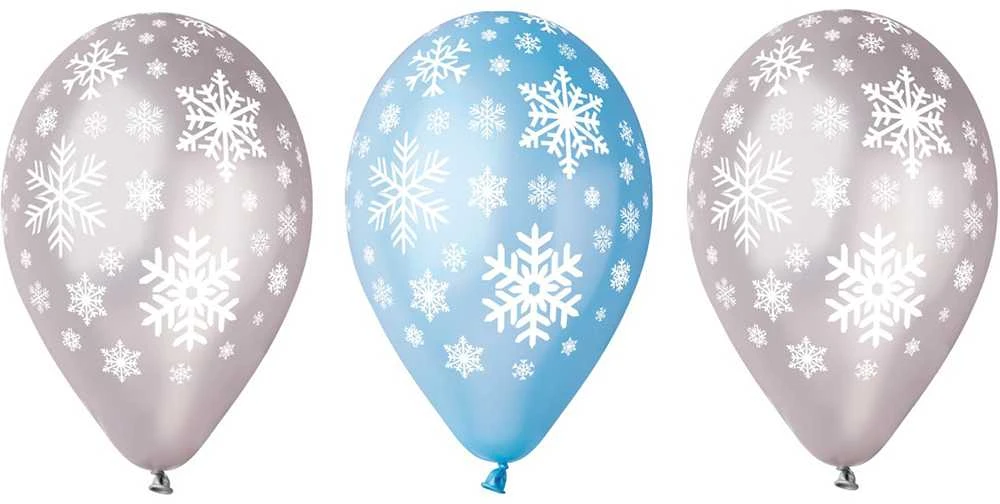 Gemar Premium balionai "Snowflake" (5vnt)