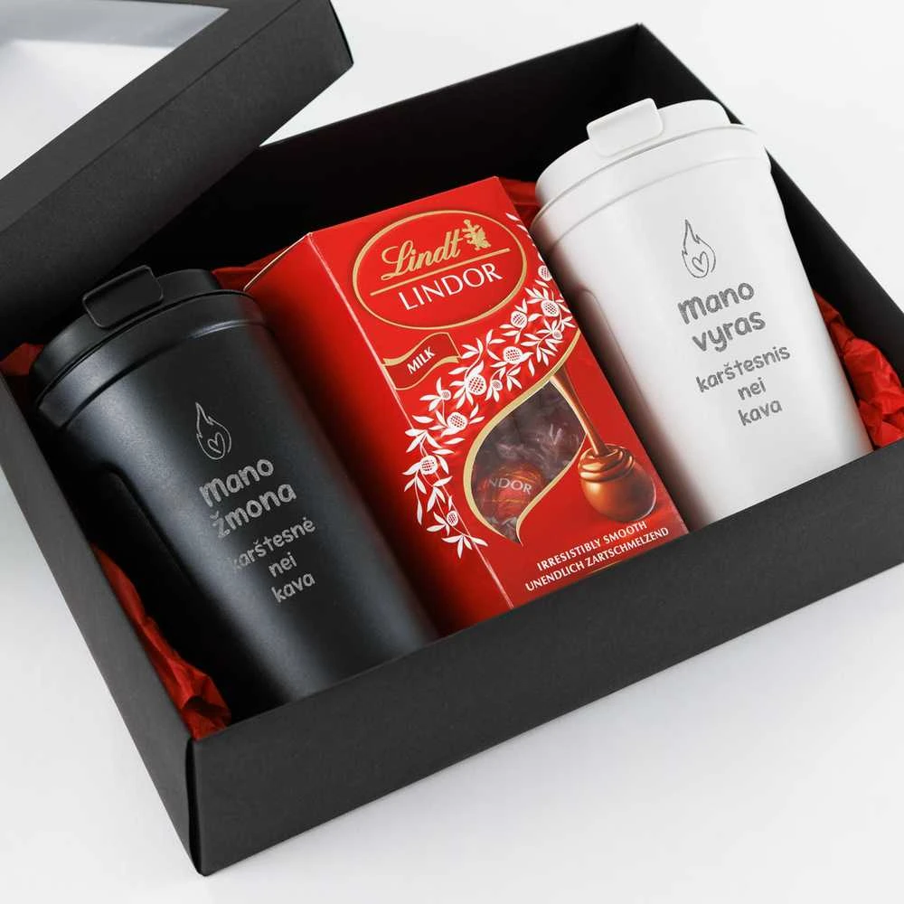 Premium dovanų rinkinys porai "Karštesni už kavą"