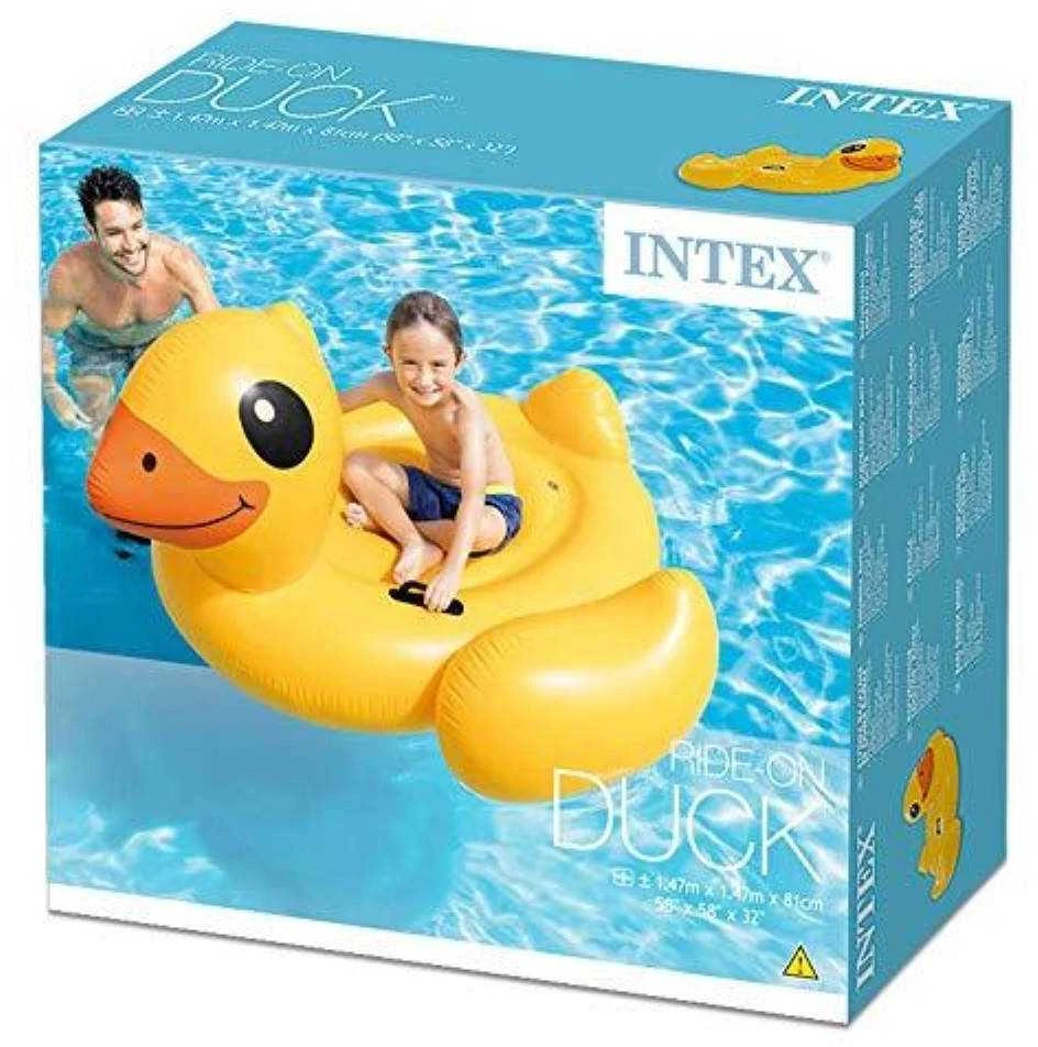 Pripučiamas žaislas INTEX Mega Yellow Duck Island, 147x147x81cm geltonas 57556NP