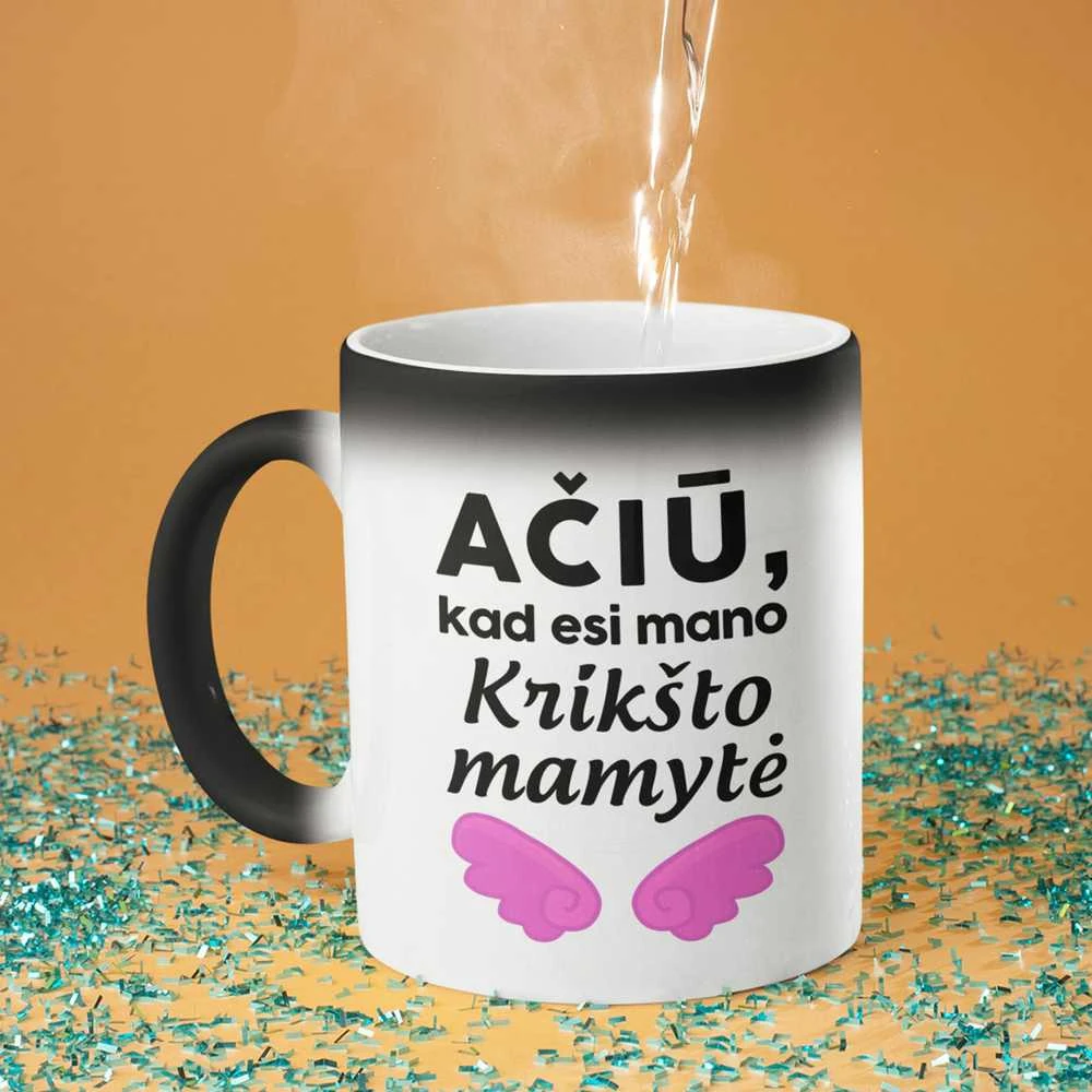 Puodelis "Ačiū, kad esi mano krikšto mamytė"