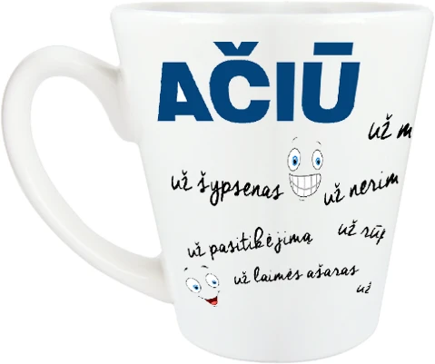 Puodelis "Ačiū Mamai"