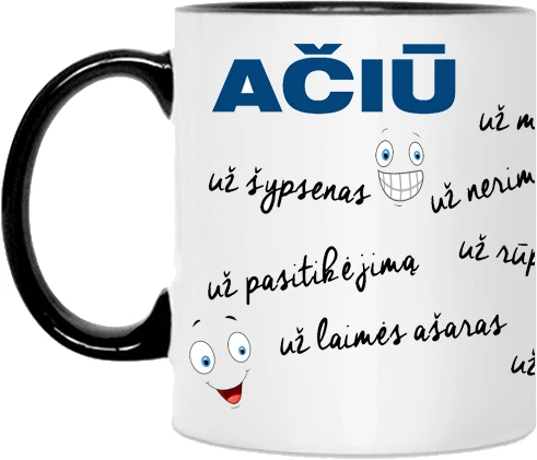 Puodelis "Ačiū Mamai"