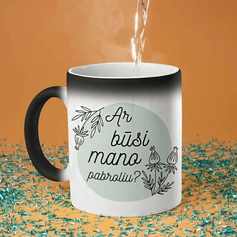 Puodelis "Ar būsi mano pabroliu?"
