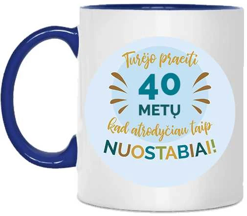 Puodelis "Atrodau nuostabiai" su pasirinktais metais
