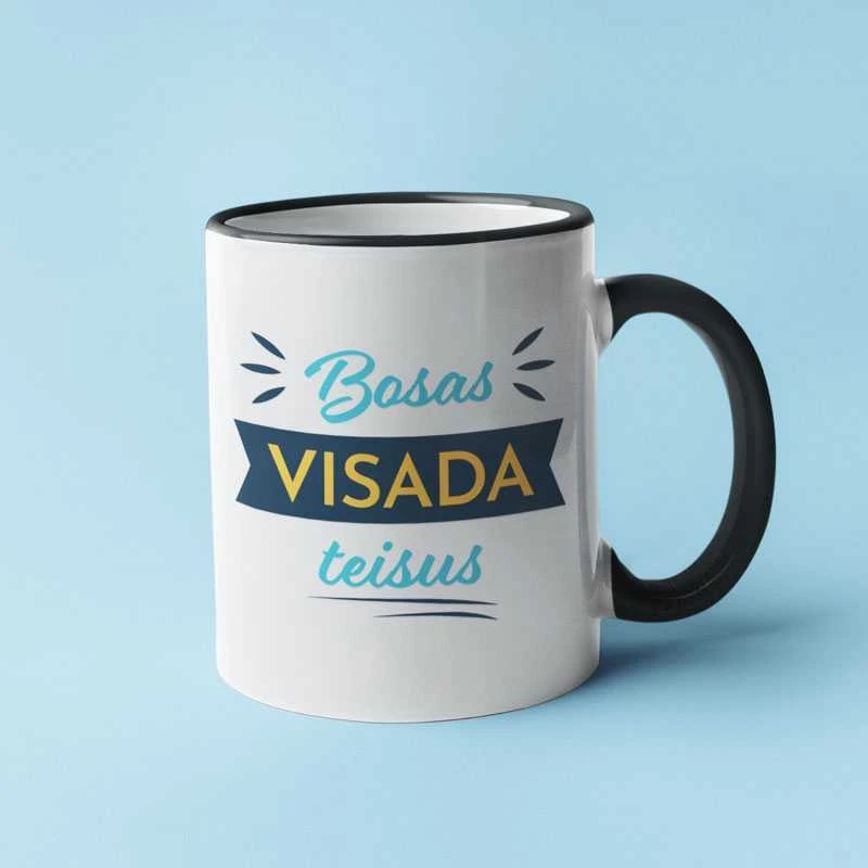 Puodelis "Bosas visada teisus"