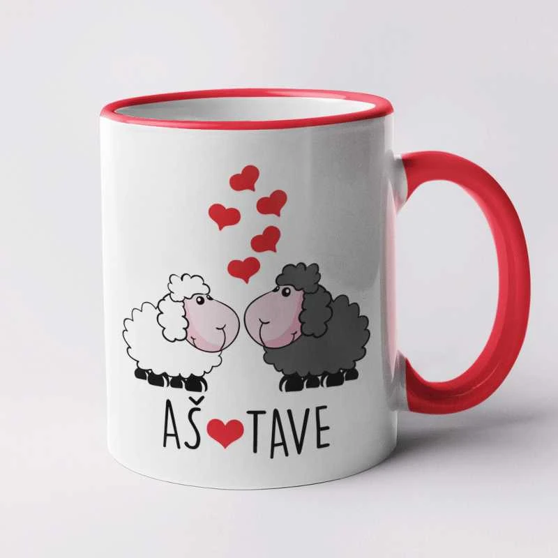 Puodelis "Įsimylėjusios avytės"