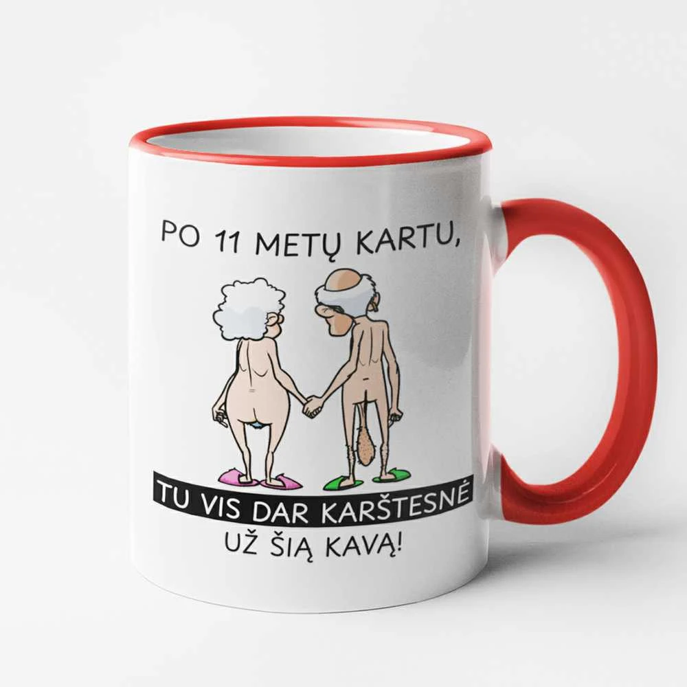 Puodelis "Karštesnė už šią kavą" su Jūsų pasirinktais metais