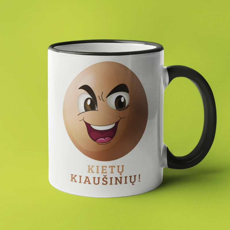 Puodelis "Kietų kiaušinių"