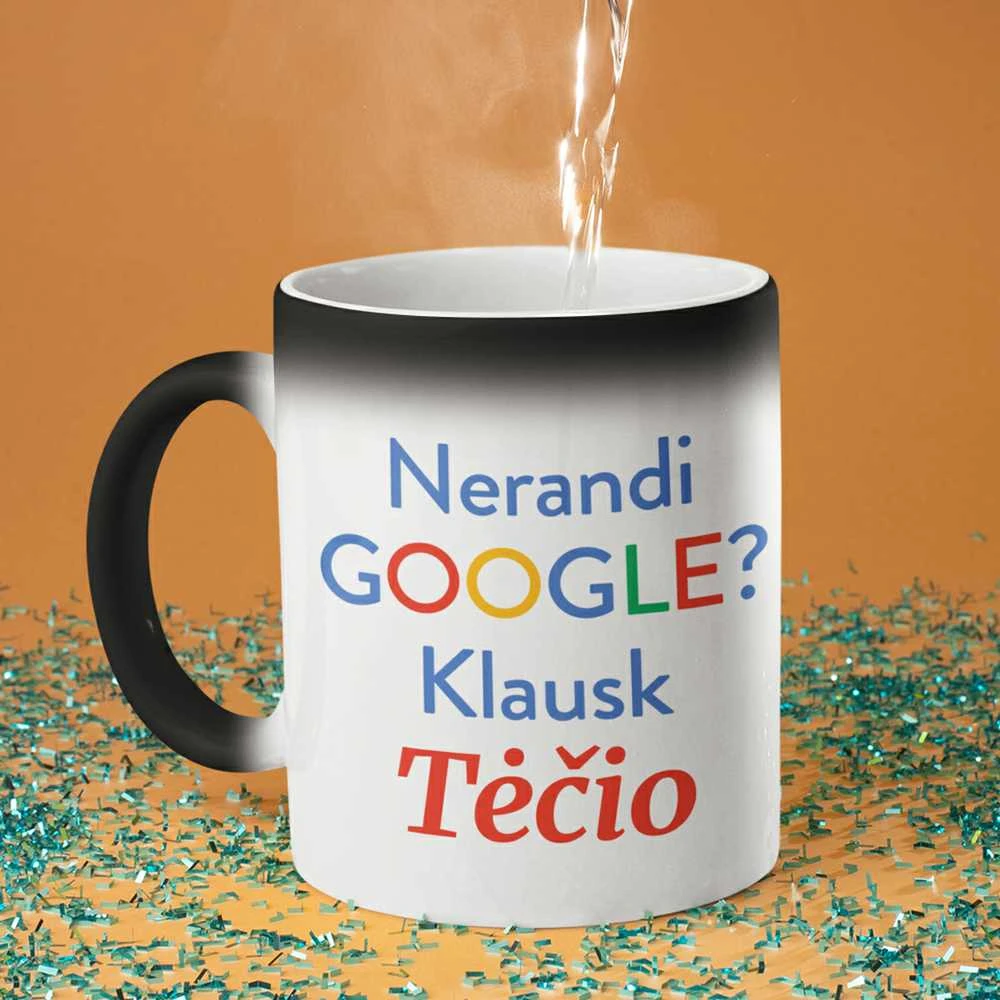 Puodelis "Klausk tėčio"