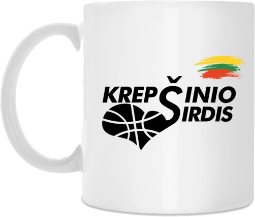 Puodelis "Krepšinio Širdis"