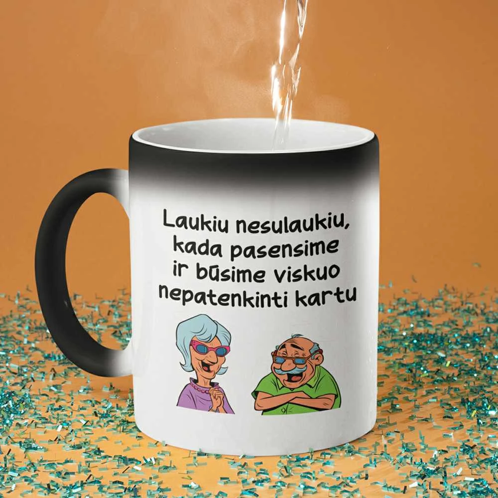Puodelis "Laukiu nesulaukiu"