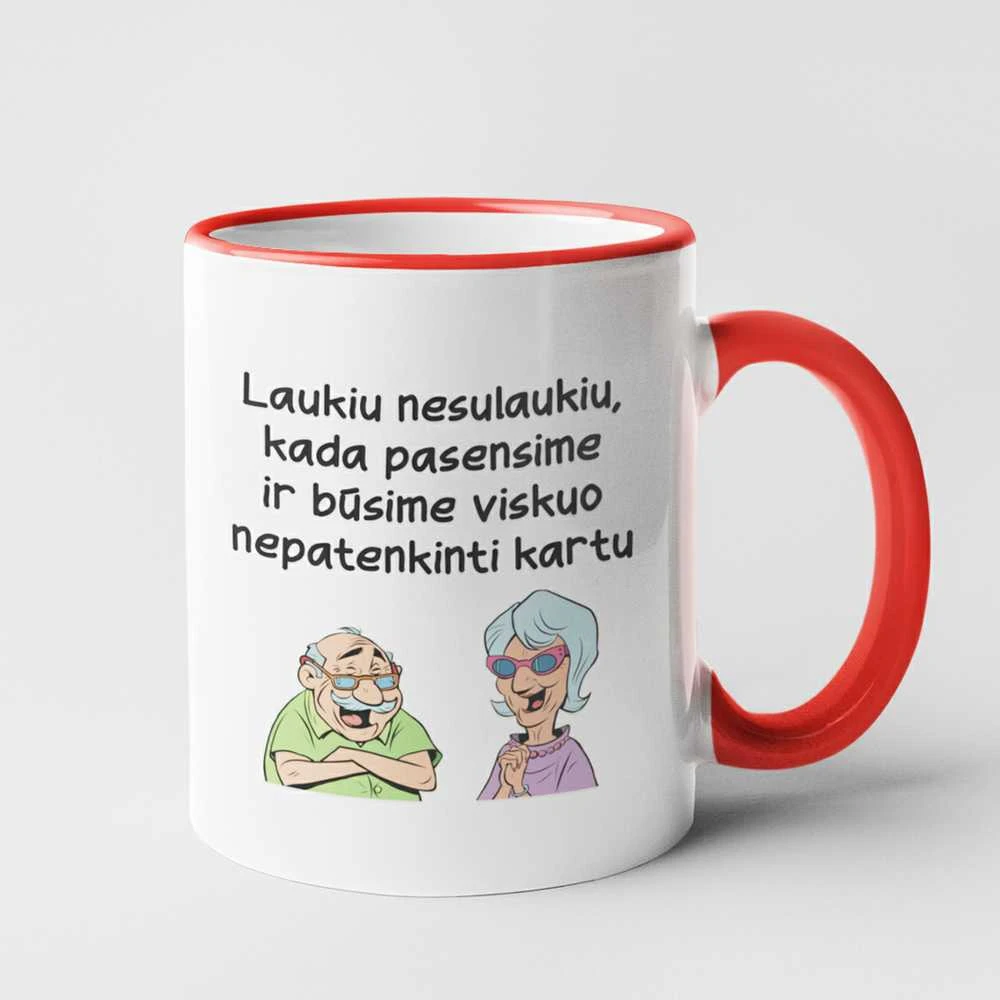 Puodelis "Laukiu nesulaukiu"
