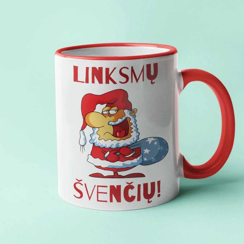 Puodelis "Linksmos šventės"