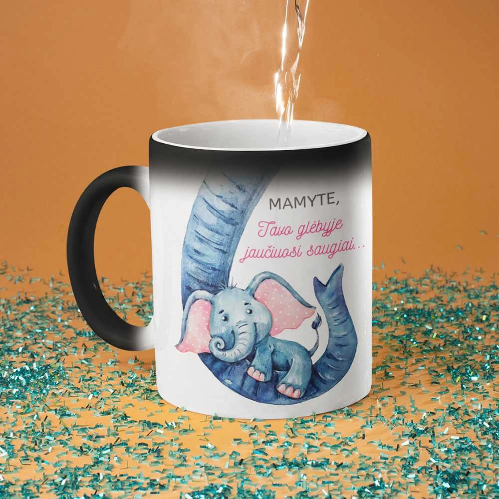 Puodelis "Mamytės glėbyje"