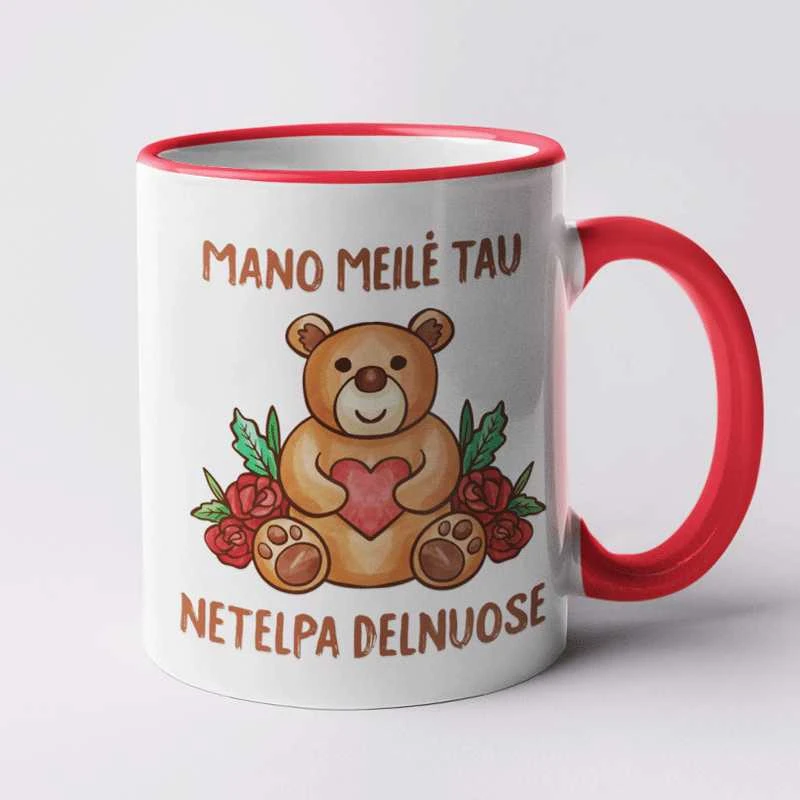 Puodelis "Mano meilė Tau netelpa delnuose"