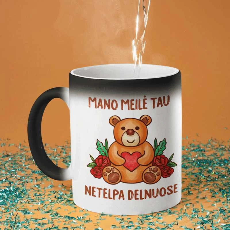 Puodelis "Mano meilė Tau netelpa delnuose"