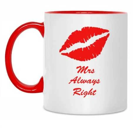 Puodelis "Mrs always right"