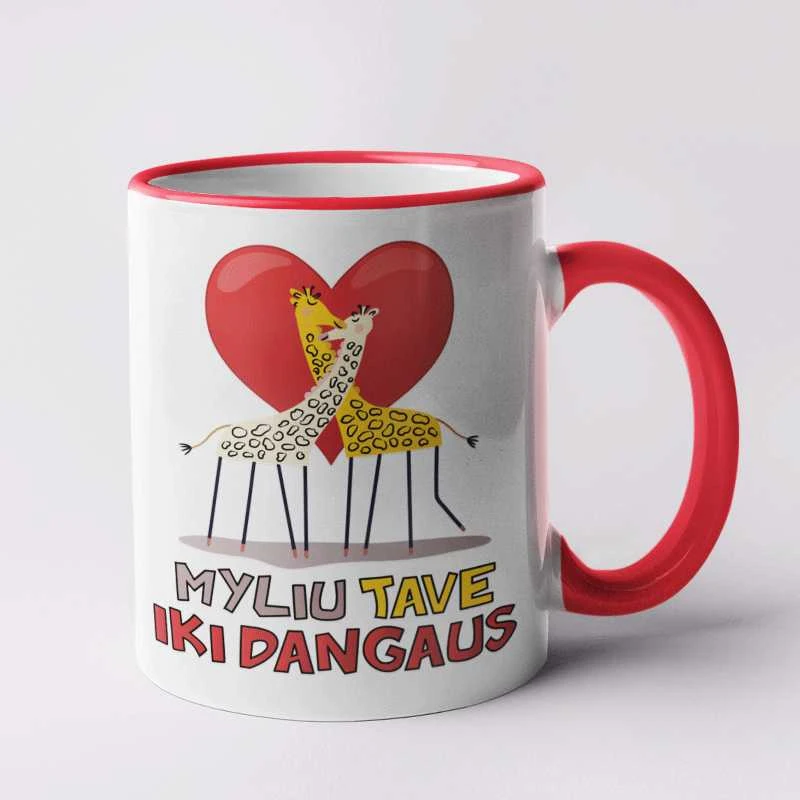 Puodelis "Myliu Tave iki dangaus"