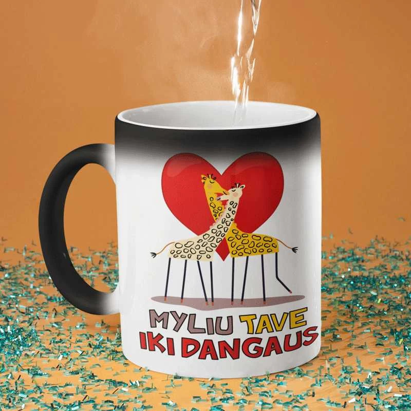 Puodelis "Myliu Tave iki dangaus"