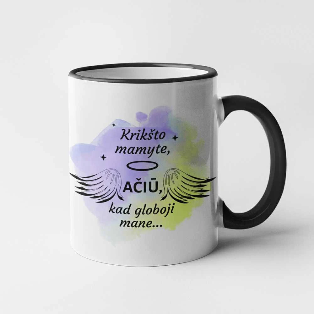 Puodelis "Padėka Krikšto mamytei"