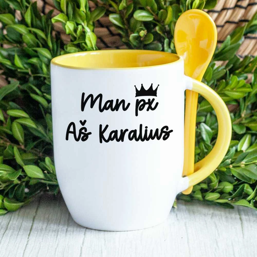 Puodelis su šaukšteliu "Aš karalius"