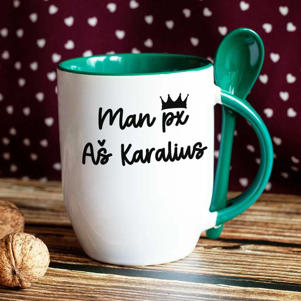 Puodelis su šaukšteliu "Aš karalius"