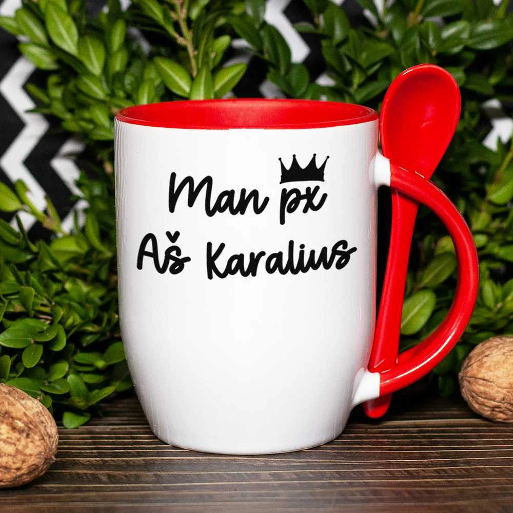 Puodelis su šaukšteliu "Aš karalius"