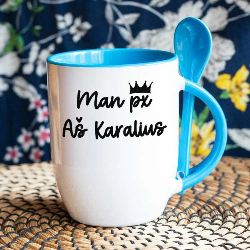 Puodelis su šaukšteliu "Aš karalius"