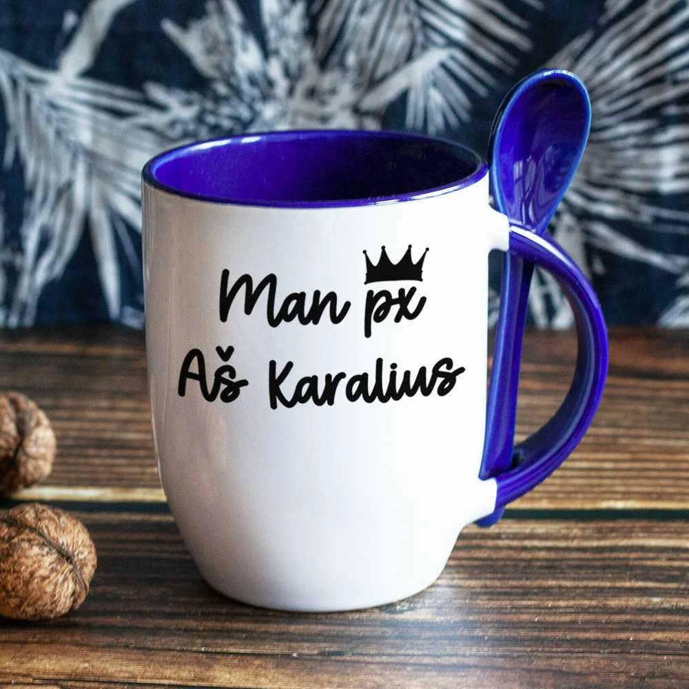 Puodelis su šaukšteliu "Aš karalius"