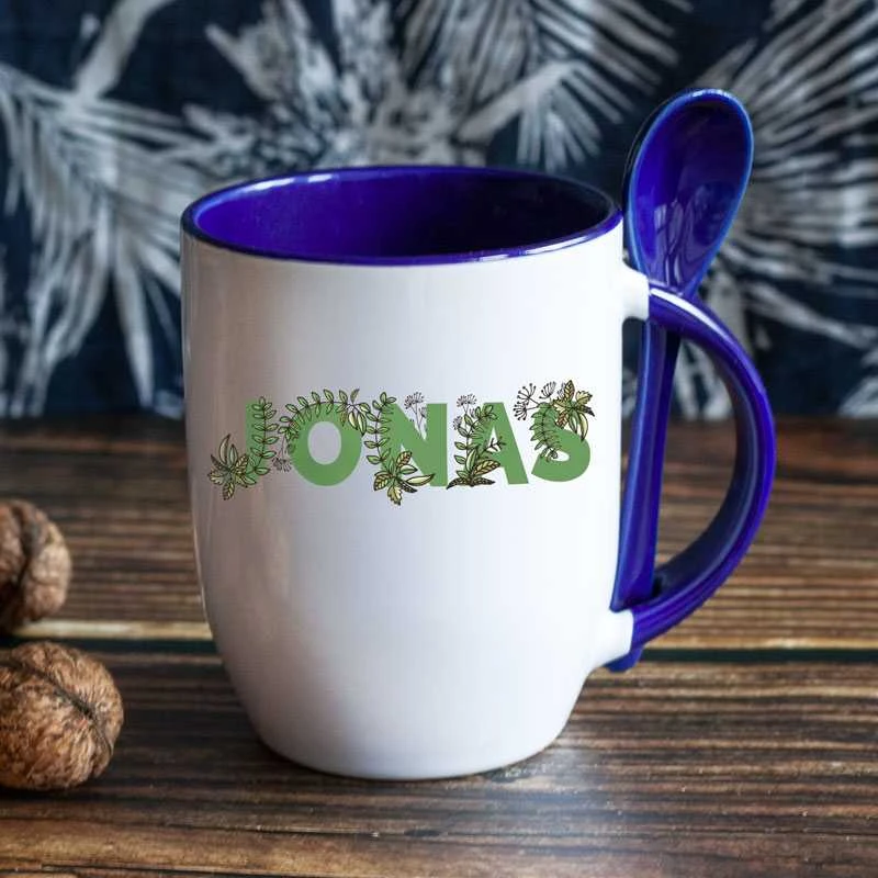 Puodelis su šaukšteliu "Jonas"