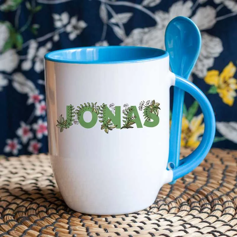 Puodelis su šaukšteliu "Jonas"
