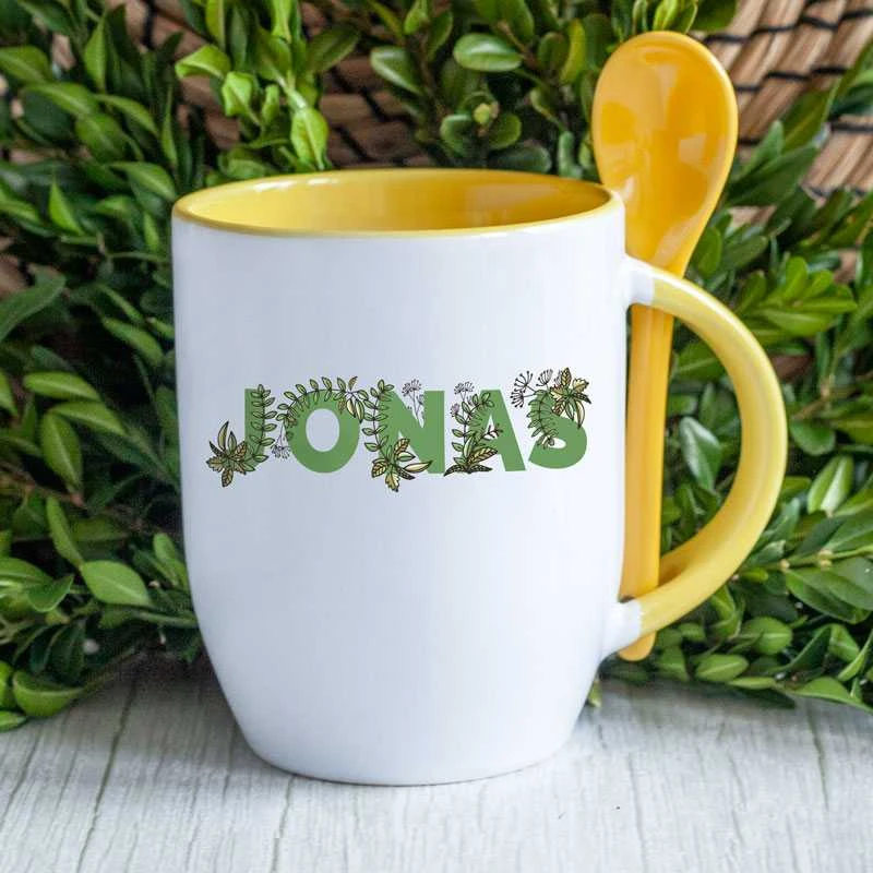 Puodelis su šaukšteliu "Jonas"