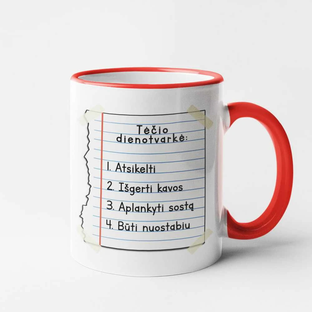 Puodelis "Tėčio dienotvarkė"
