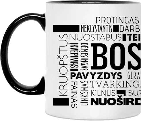 Puodelis "Tikras bosas"