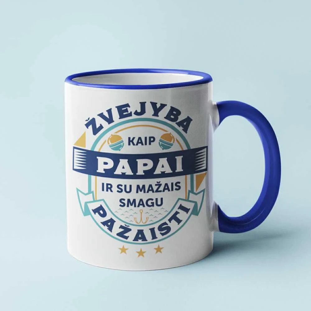 Puodelis "Žvejyba kaip papai"