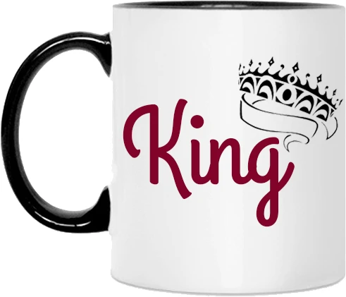 Puodelių komplektas porai "King & Queen"