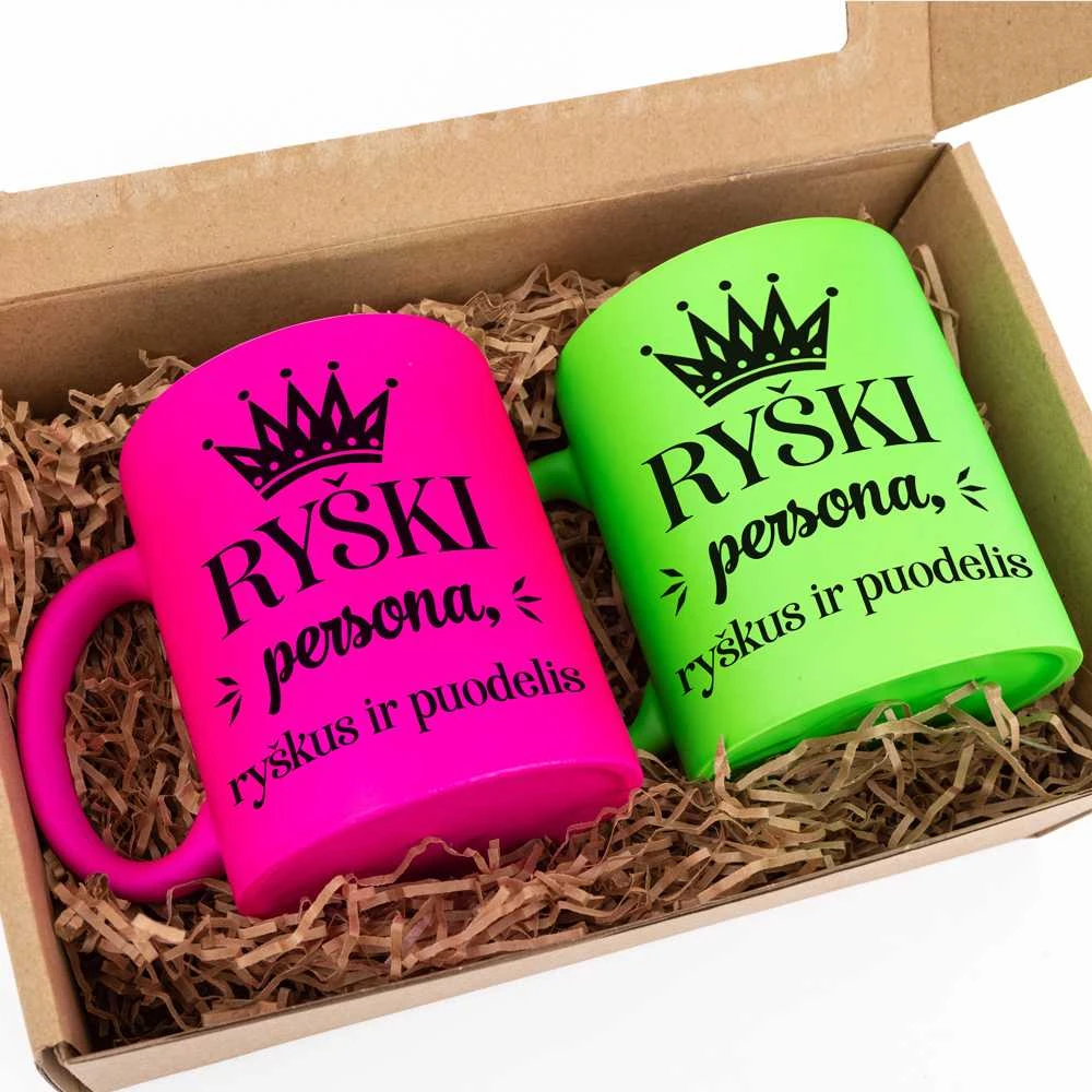 Puodelių rinkinys "Ryški persona"