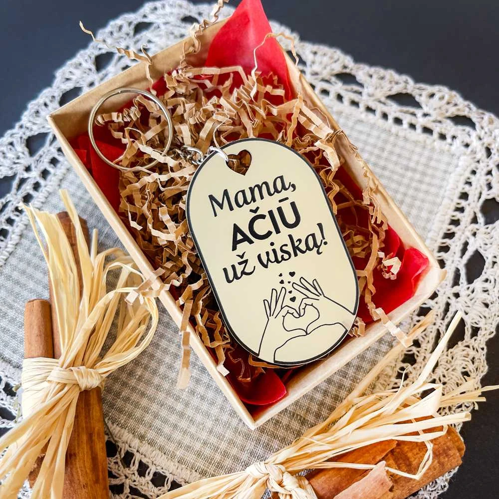 Raktų pakabukas "Mama, AČIŪ už viską"