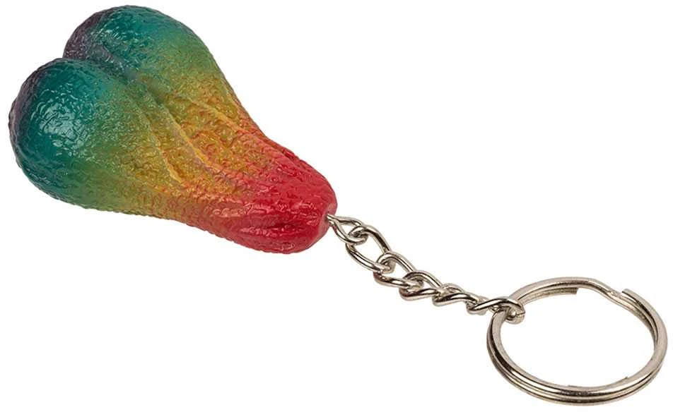 Raktų pakabukas "Rainbow Testicle"