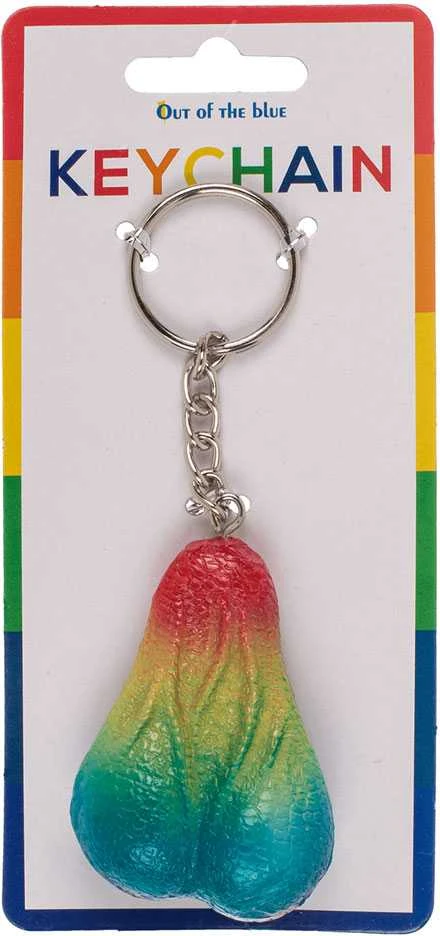 Raktų pakabukas "Rainbow Testicle"